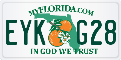 FL license plate EYKG28