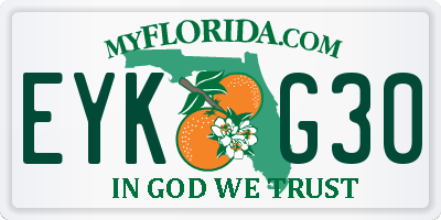 FL license plate EYKG30