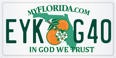 FL license plate EYKG40