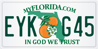 FL license plate EYKG45