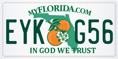 FL license plate EYKG56