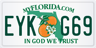 FL license plate EYKG69