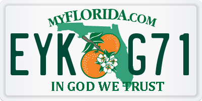 FL license plate EYKG71