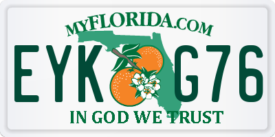 FL license plate EYKG76
