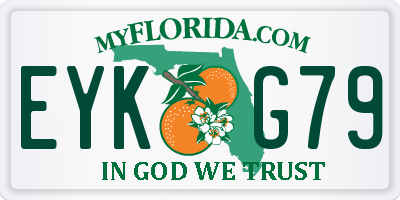 FL license plate EYKG79