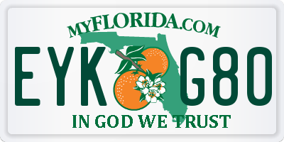 FL license plate EYKG80