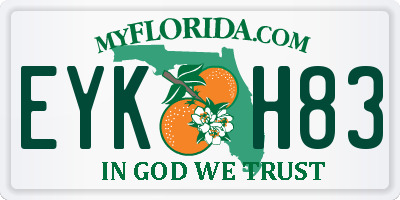 FL license plate EYKH83