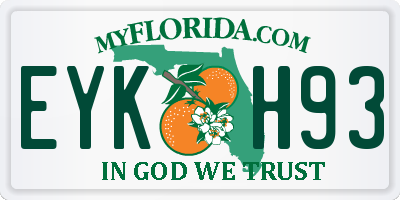 FL license plate EYKH93