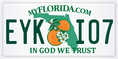 FL license plate EYKI07