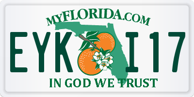 FL license plate EYKI17