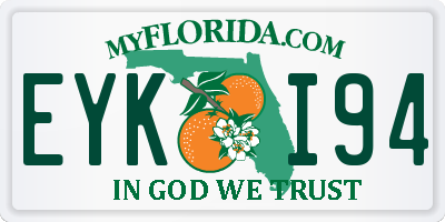 FL license plate EYKI94