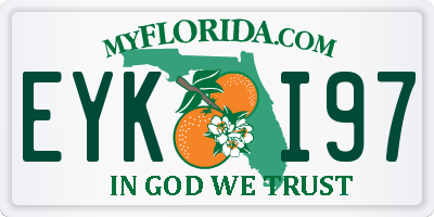 FL license plate EYKI97
