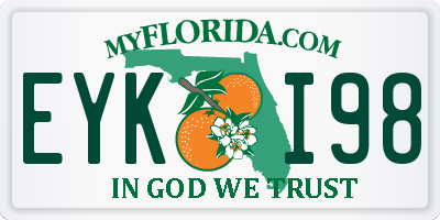FL license plate EYKI98