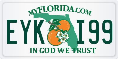 FL license plate EYKI99