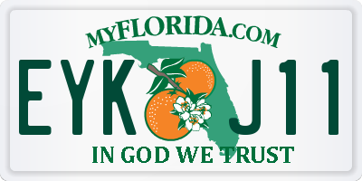 FL license plate EYKJ11