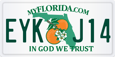 FL license plate EYKJ14
