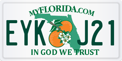 FL license plate EYKJ21