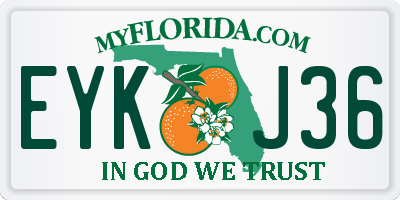 FL license plate EYKJ36