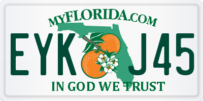 FL license plate EYKJ45
