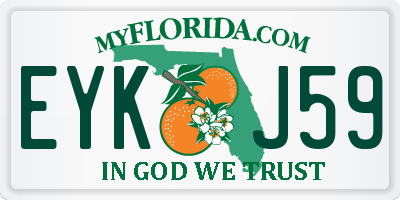 FL license plate EYKJ59