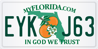 FL license plate EYKJ63