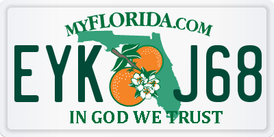 FL license plate EYKJ68