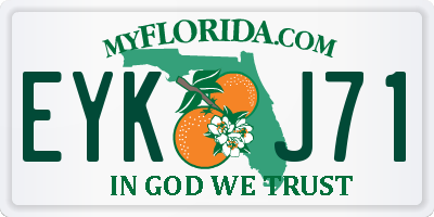 FL license plate EYKJ71