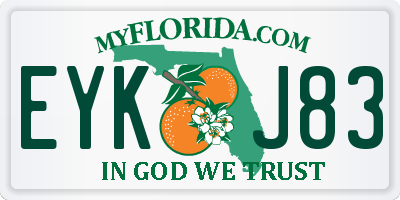FL license plate EYKJ83