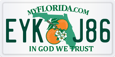 FL license plate EYKJ86