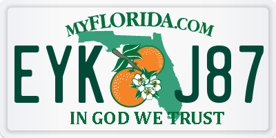 FL license plate EYKJ87