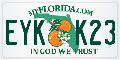 FL license plate EYKK23