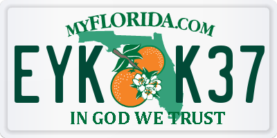 FL license plate EYKK37