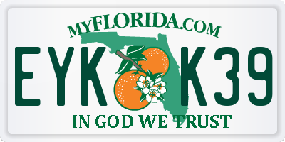 FL license plate EYKK39