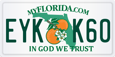 FL license plate EYKK60