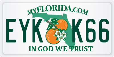 FL license plate EYKK66
