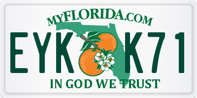 FL license plate EYKK71