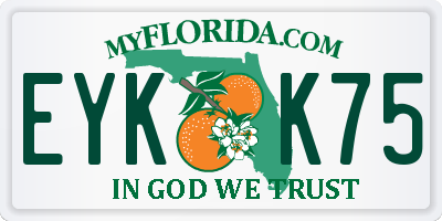 FL license plate EYKK75