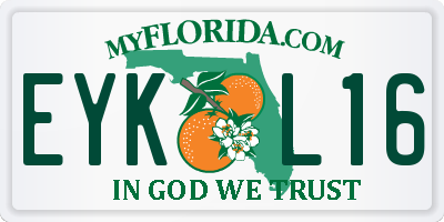 FL license plate EYKL16