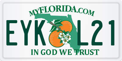 FL license plate EYKL21