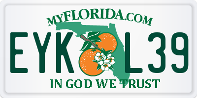 FL license plate EYKL39