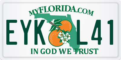 FL license plate EYKL41
