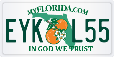 FL license plate EYKL55