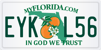 FL license plate EYKL56