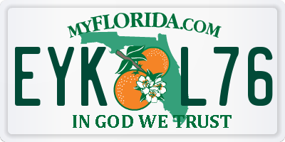 FL license plate EYKL76
