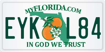 FL license plate EYKL84