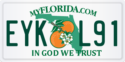 FL license plate EYKL91