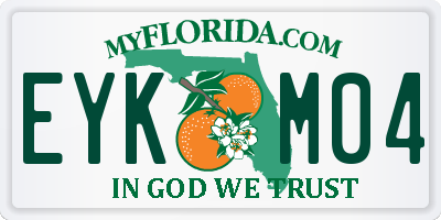FL license plate EYKM04
