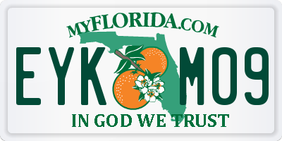 FL license plate EYKM09