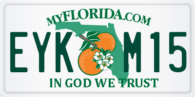 FL license plate EYKM15