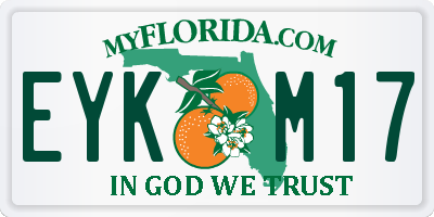 FL license plate EYKM17